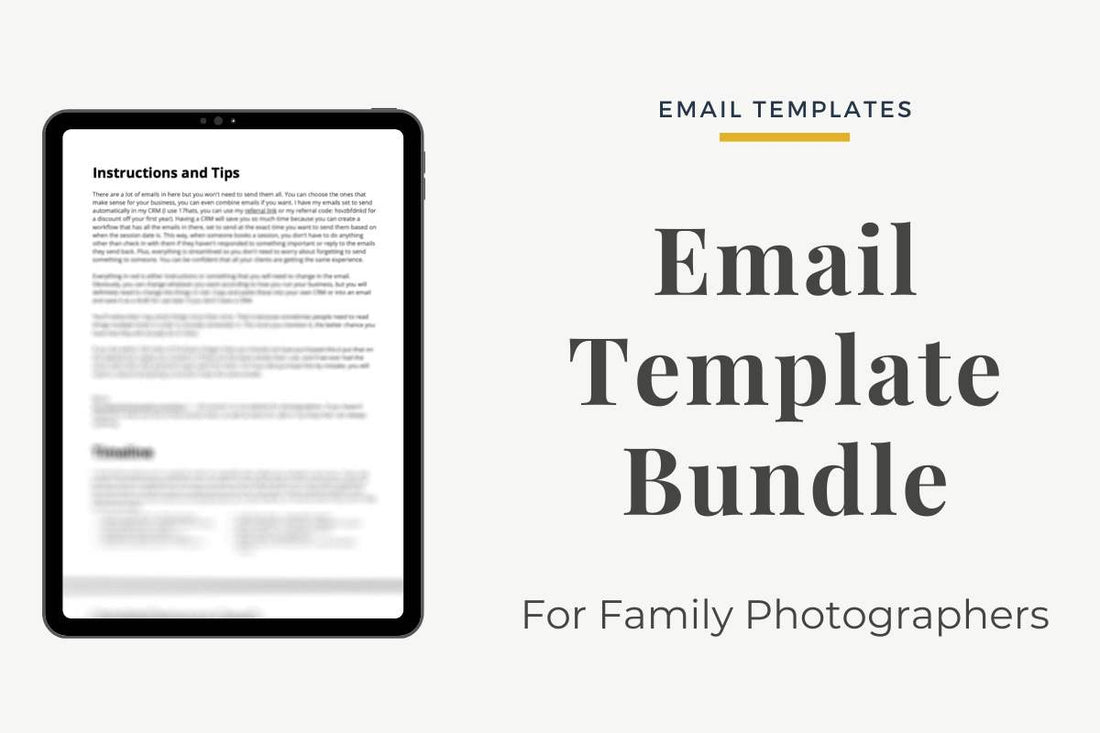 Email Template Bundle for Lifestyle Family Photographers